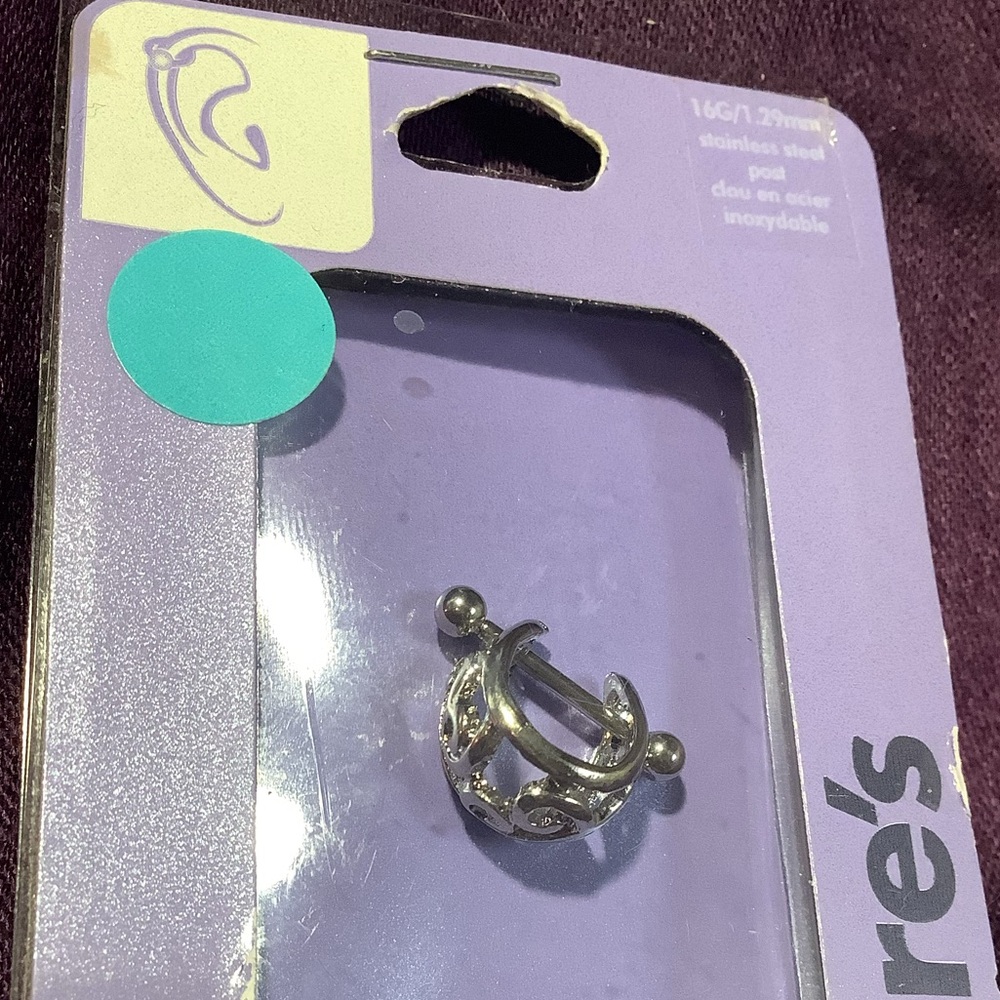 Claire's Stainless Steel Helix Post And Cuff